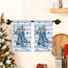 Kitchen Dish Towels Christmas Winter 23.62x15.75 in