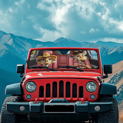 Foldable Windshield Sun Shade for Jeep Wrangler 2007–2023 2