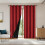 Blackout Curtains Red 78.75 Inch Grommet Panels 2-Pack 2