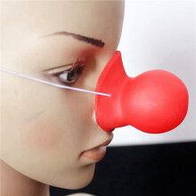 6Pcs Red Clown Nose Honking Squeaking Clown Nose with Elastic Rope for Adults Halloween Cosplay Costume Accessories