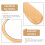 Handheld Hand Mirror Portable Khaki Wood Frame 1 Pack 7