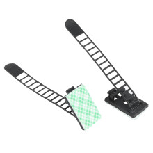 50Pcs 2 Sizes Adjustable Self-Adhesive Nylon Cable Straps Cable Ties Cord Clamp for wire management, Large and Small