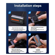 JEYI Magnetic M.2 NVMe SSD Aluminum Alloy Hard Drive Enclosure USB3.2 Gen2 10GbpsTool-Free Installation RTL9210 Chip
