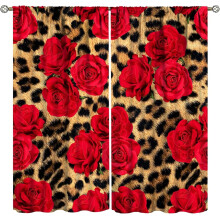 Leopard Print Curtains Brown Animal Texture 52x84 Inch 2