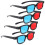 ROSENICE 3D Glasses Frame for Adults 4 pcs 8