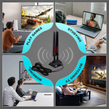 Antenne WiFi à Base Magnétique 2,4 GHz 5 GHz pour Routeur Carte Réseau Sans Fil Antenne Double Bande SMA Broche Intérieure