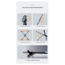 Folding Portable Aluminum Alloy Magnetic Stand for Laptops/Tablets/Phones, Handheld & Desktop Vertical Lifting Stand