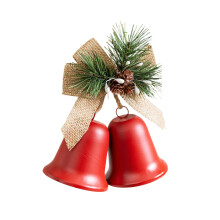 Christmas Bell Ornament Red Vintage Hanging Decor