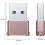 USB to USB-C Adapter Type-C Female to USB-A Male 2 Pack 5