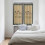 Laundry Room Curtains Brown Border Semi-Sheer 2-Pack 42x63 4
