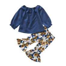 Baby Girl Floral Cotton Top and Bell Bottom Set 2-3 Years