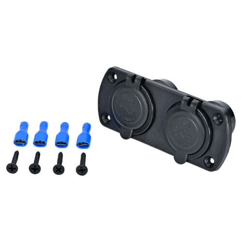 Dual USB 4-Port Power Socket Flush Mount 12V 24V 1