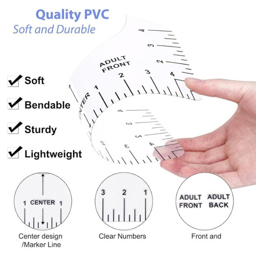18Pcs Sublimation Accessories, Tshirt Ruler Guide Vinyl Alignment Tool, Heat Press Accessories, Sheet Non Stick 1