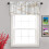 Abstract Kitchen Valance Curtains Gold White 52x18 in 2-Pack 3