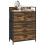 Rustic Chest of Four Fabric Drawers - Rustic Brown 1