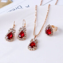 Delysia King Ring Necklace Earrings Set 3 Pieces
