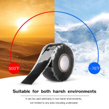 2 Pack Self Sealing Fusing Silicone Tape 1 Inch 10 Feet Waterproof Hose Repair Leakage Sealing Rubber Tape