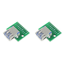 2X Usb 3.0 Femelle Vers Carte de Test de Broche D'Immersion Usb 3.0 Vers Module D'Adaptateur D'Alimentation Dip Convertisseur de Carte D'Adaptateur