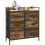 Rustic Chest of Six Fabric Drawers - Rustic Brown 1