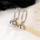 Silver Ball Leverback Earrings White Gold Plated 3