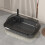 Cat Litter Box Semi-Enclosed High-Sided Dark Gray S 1