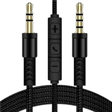 3.5mm Male-to-Male Cable with In-Line Mic and Voice Control
