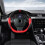 Leather Steering Wheel Cover Hand-Sewn 38cm 4