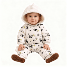 Baby snowsuit hooded romper for winter