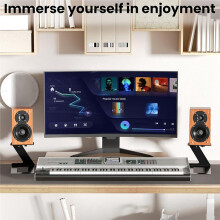 Desktop Speaker Stand Mount Studio Monitor Riser Support with Vibration Absorption Pad Mount for Living Room Study Room