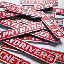 Magnetic Toolbox Labels 3D-Printed Design 12 Pack
