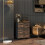 Rustic Chest of Four Fabric Drawers - Rustic Brown 3