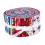 Fabric Strips Roll 2.5 Inch Multi-Color 72 Pieces (2 Rolls) 2