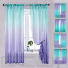 2-panel sheer bedroom curtains 78 inch rod pocket