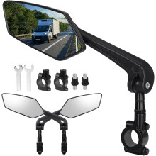 Bike Handlebar Mirror Scratch-Resistant Glass Lens