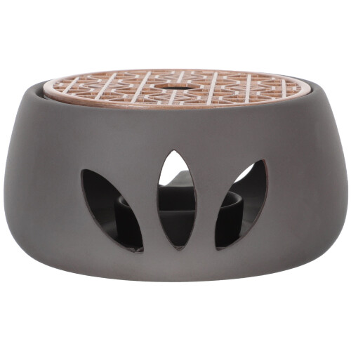 Ceramic Tea Warmer Set Black 1 Piece 2