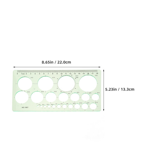 Plastic Stencils Circle Oval 9 pcs 1