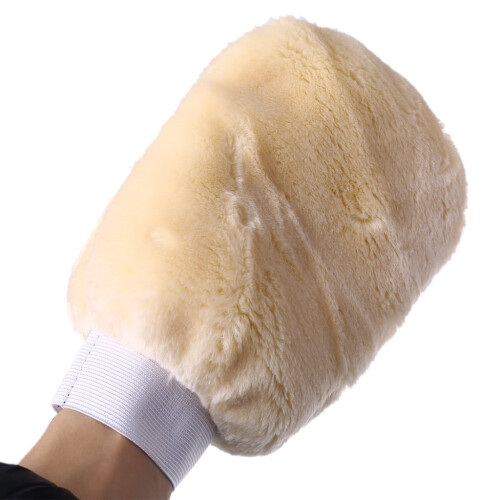 Car Window Cleaning Mitt Reusable Soft Lambswool Towel 2