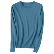 Women's Cotton Sweater Long-Sleeve Crewneck Solid Pullover