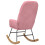 VidaXL vidaXL Schaukelstuhl Rosa Samt 5