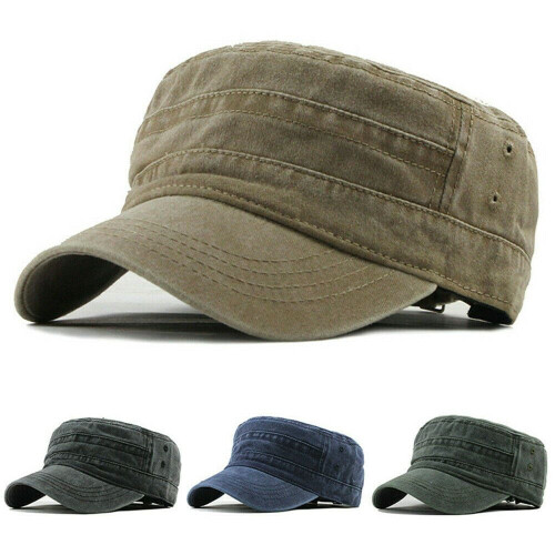 Camouflage Army Hat Cotton Flat Top Unisex 1