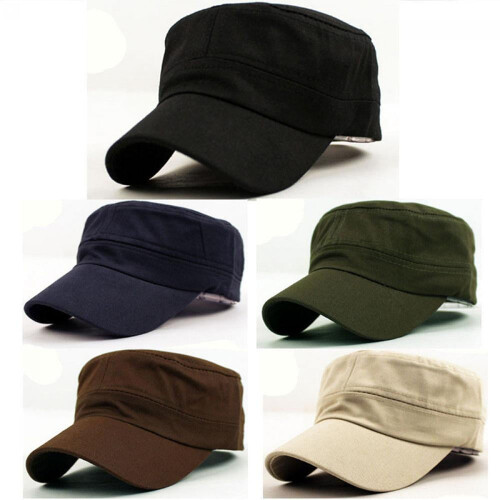 Camouflage Army Hat Cotton Flat Top Unisex 2