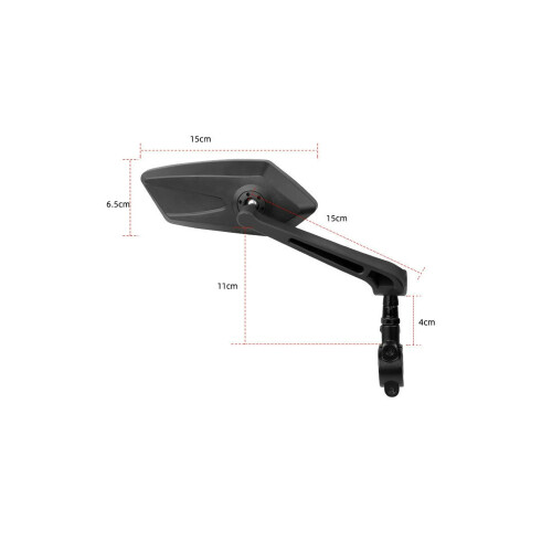 Bike Handlebar Mirror Scratch-Resistant Glass Lens 1