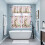 Easter Rabbit Kitchen Curtains Set Watercolor Bunny Floral 4