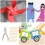 Mini Brads Fasteners Assorted Colors 200 pcs 5