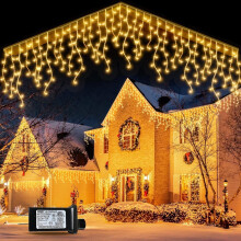 Outdoor Icicle Lights Warm White 32.8 Ft 400 LED