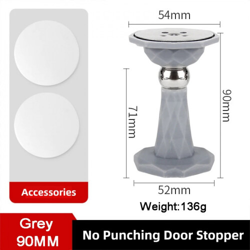 Silicone Door Stopper with Strong Magnet and Suction Cup