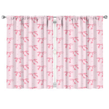 Pink Bow Blackout Curtains 2 Panels 41x63 Inch