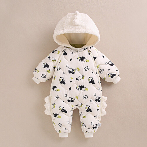 Baby snowsuit hooded romper for winter 2