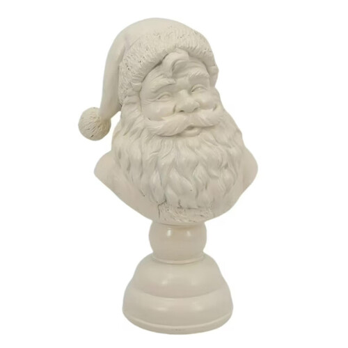 Santa Claus Bust Ornament White Tabletop Decor