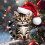 Grey Tabby Cat Christmas Ornament 1 Pack 6